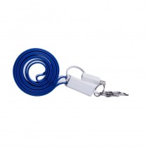 Lan-C - 3 in 1 charging cable with lanyard (Blue)